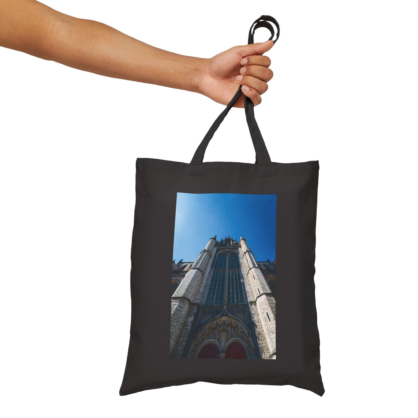 Gothic Vertigo Leiden Cotton Canvas Tote Bag with Artistic Photographic Print