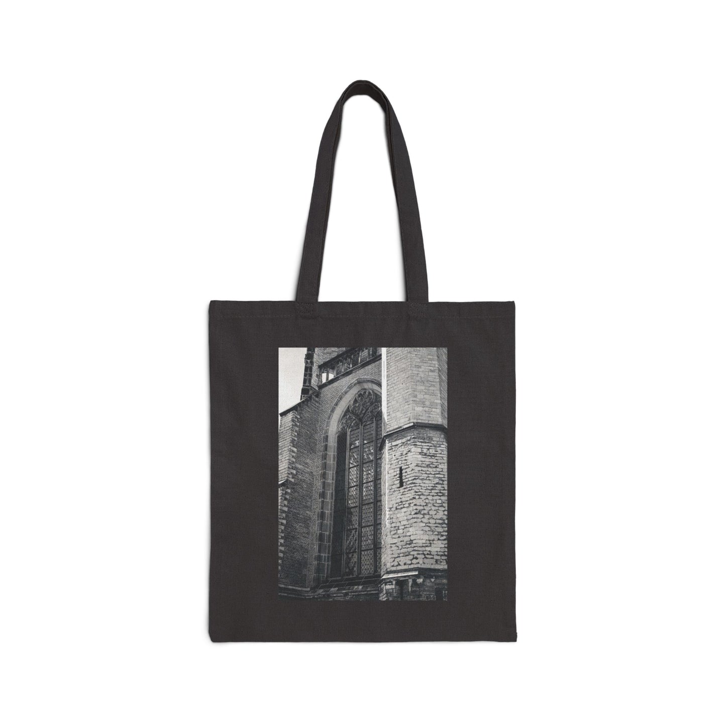 Gothic Planes Leiden Monochrome Cotton Canvas Tote Bag with Artistic Photographic Print