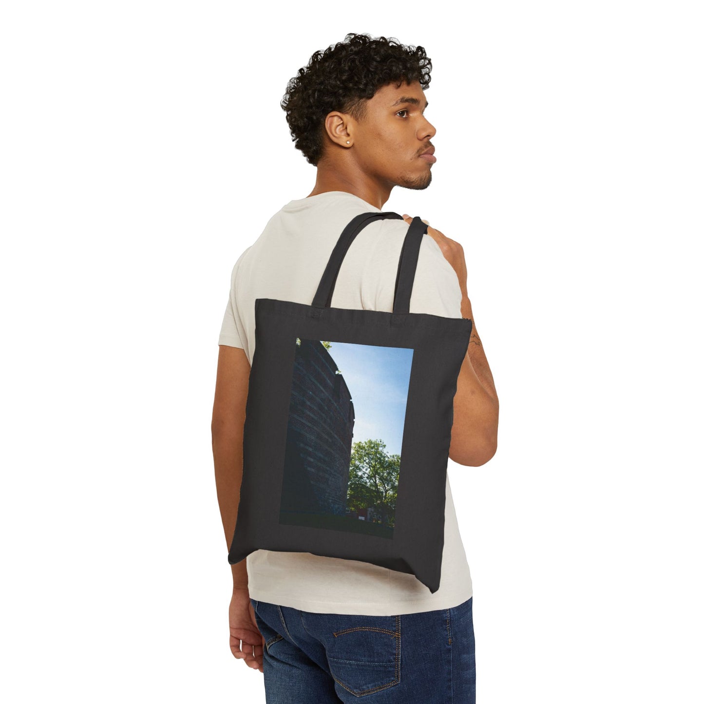 Stone & Sky Burcht Leiden Cotton Canvas Tote Bag with Artistic Photographic Print