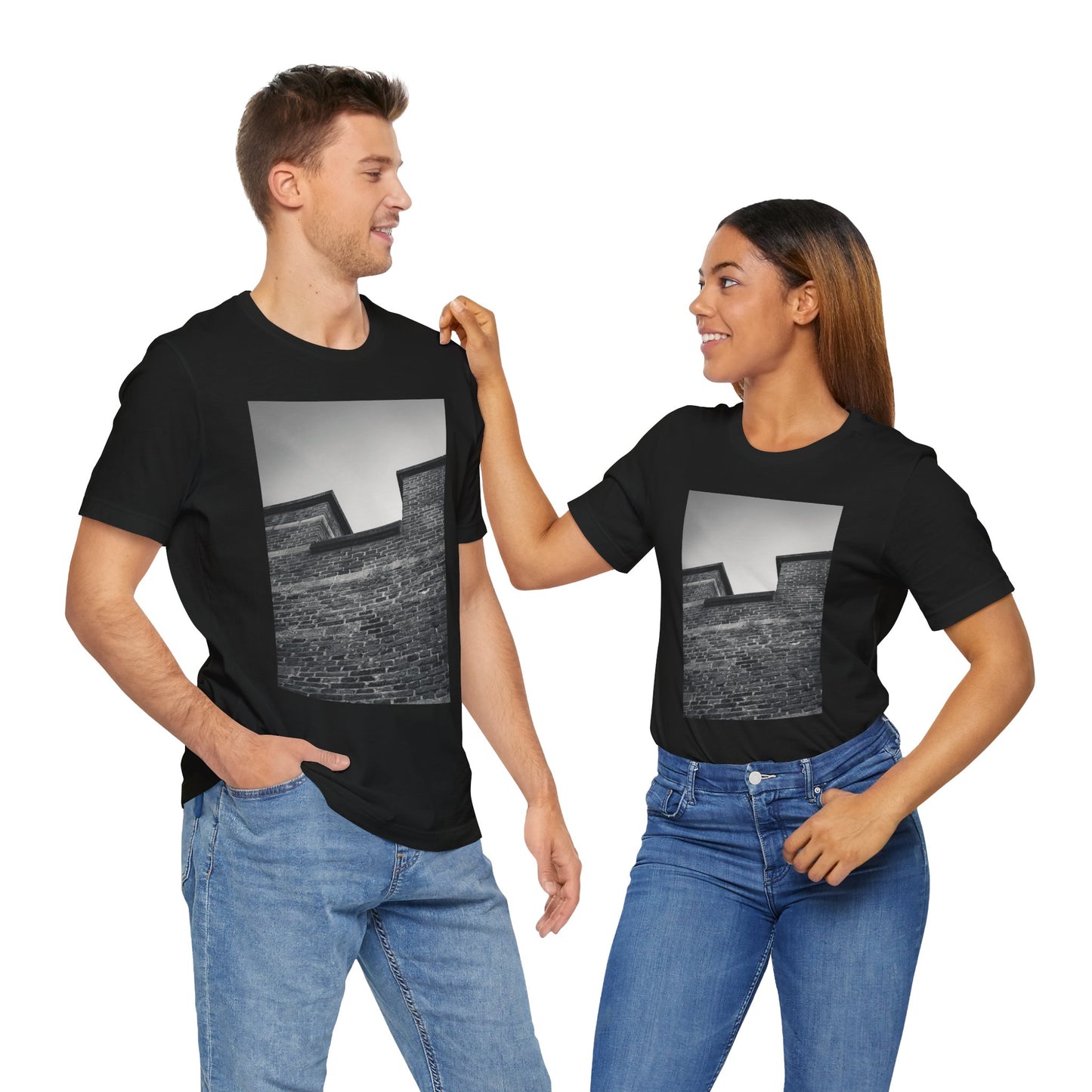 Light on Brick Burcht Leiden Moody Unisex Tee | The Monochrome Moods Collection