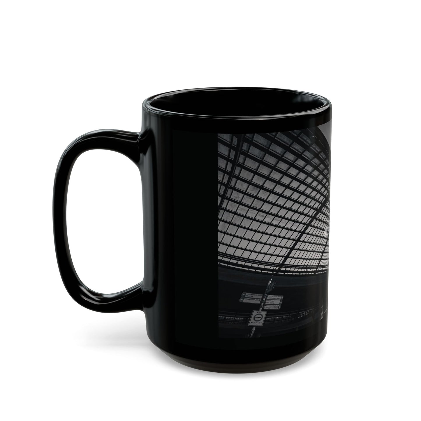 Amsterdam | Architectural Wave Monochrome Ceramic Mug 11oz 15oz