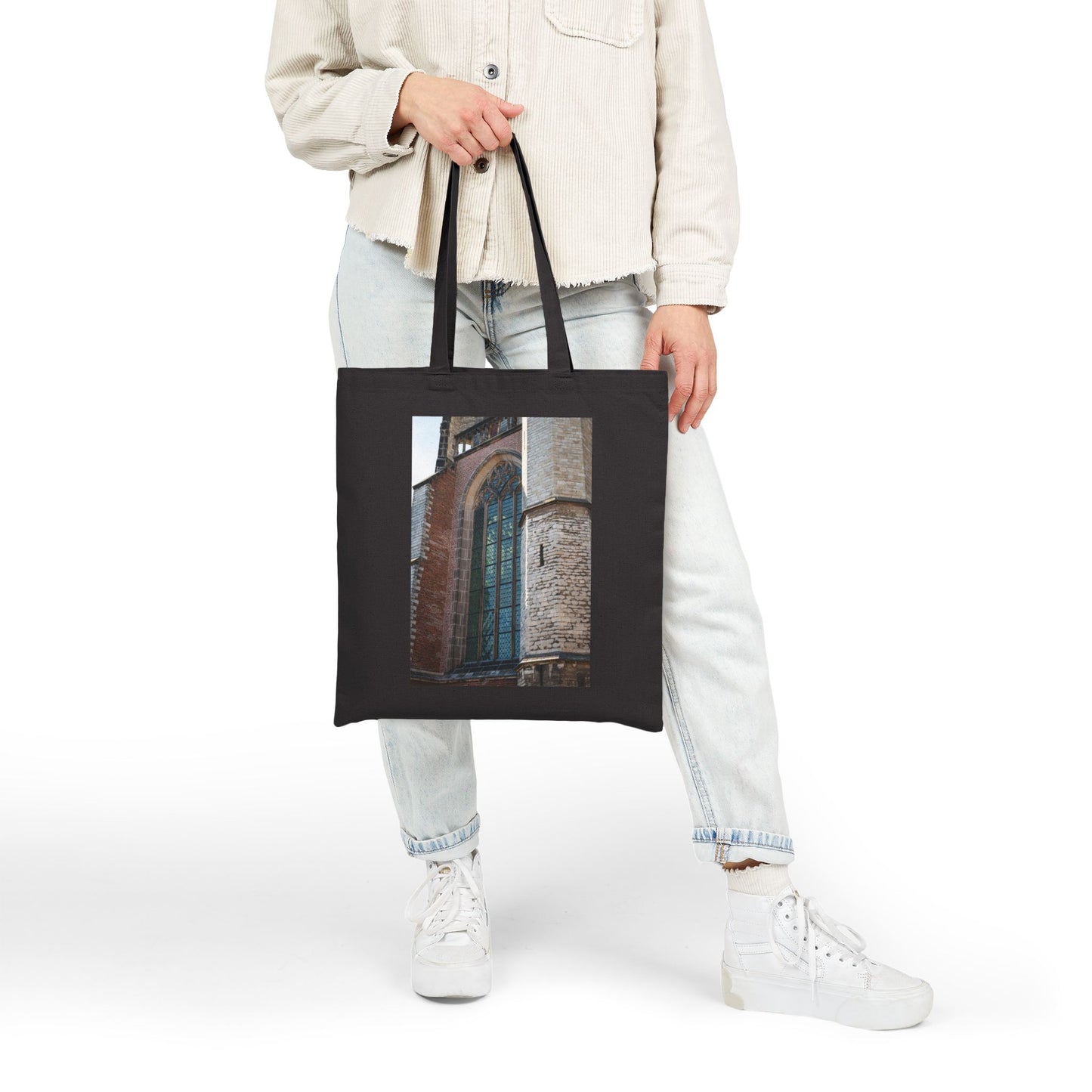 Sacred Geometry Leiden Cotton Canvas Tote Bag with Artistic Photographic Print