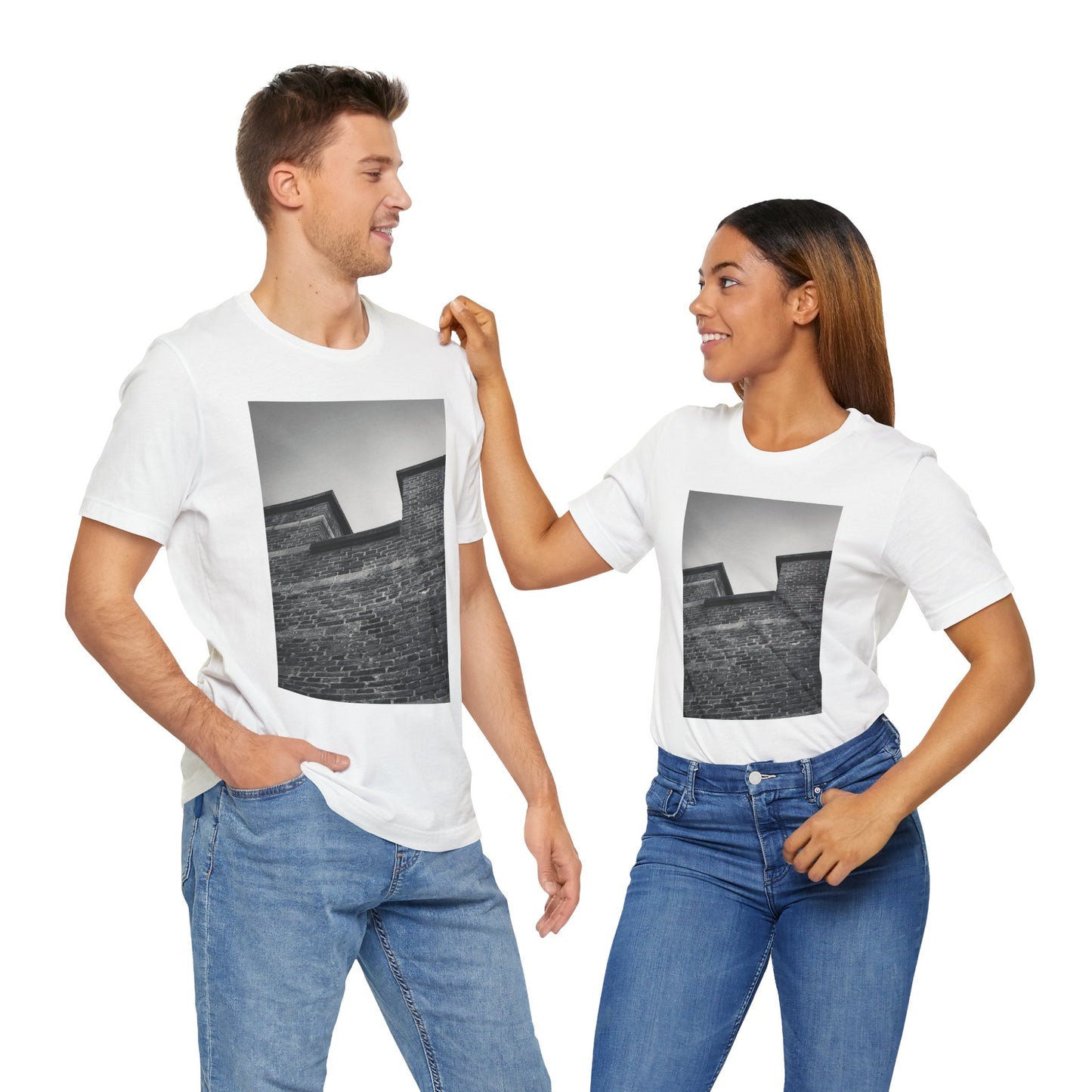 Light on Brick Burcht Leiden Moody Unisex Tee | The Monochrome Moods Collection