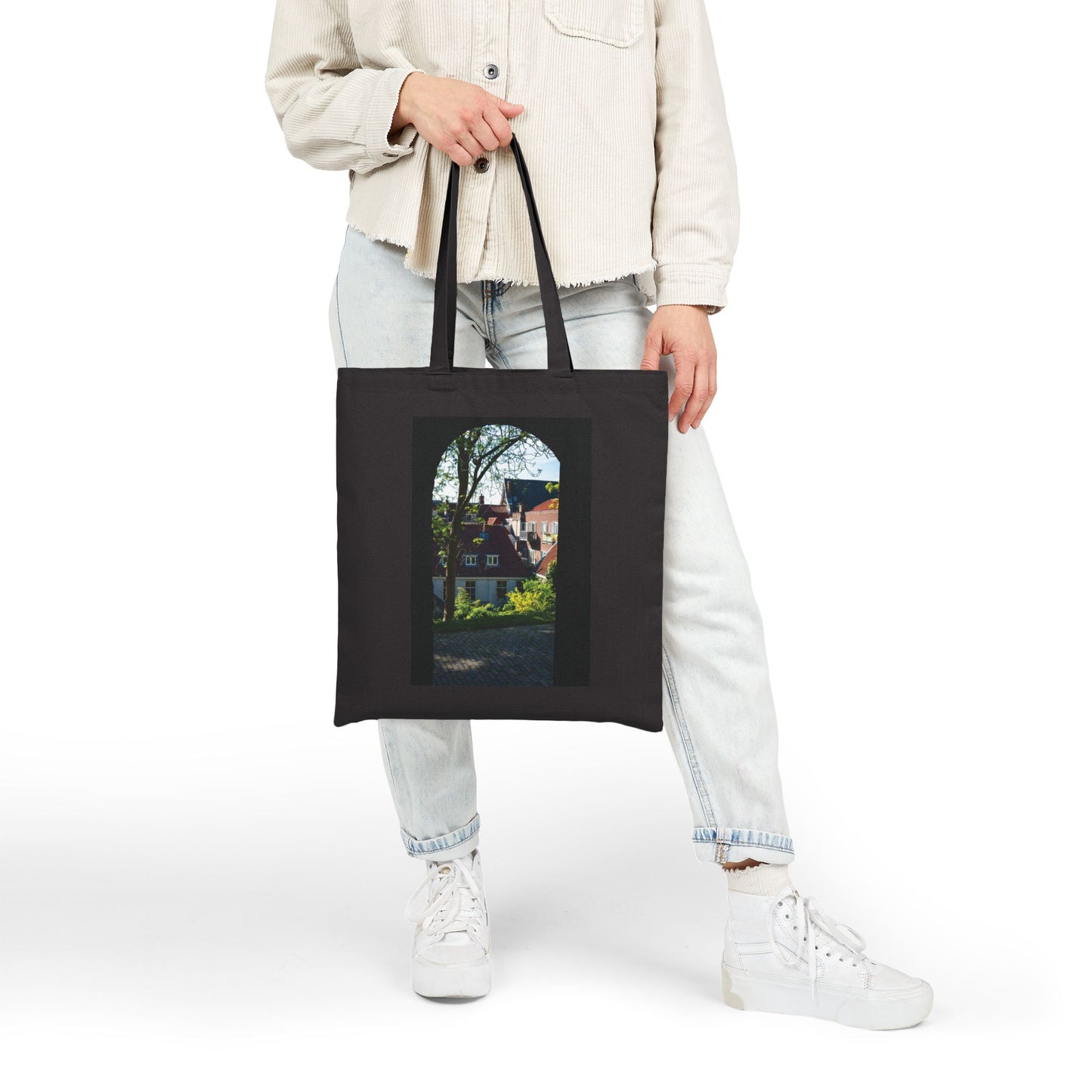 The Archway Burcht Leiden Cotton Canvas Tote Bag with Artistic Photographic Print