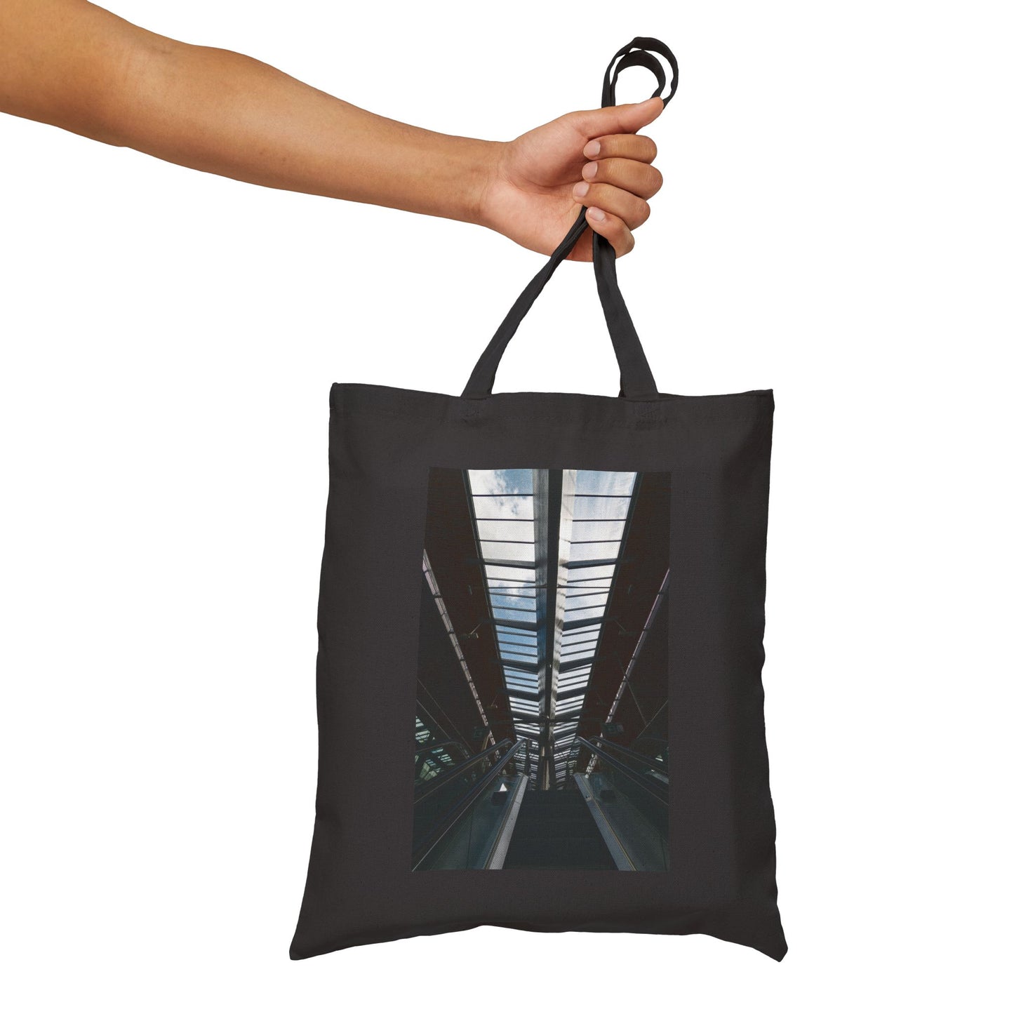 Azure Apex Amsterdam Bijlmer Cotton Canvas Tote Bag with Artistic Photographic Print