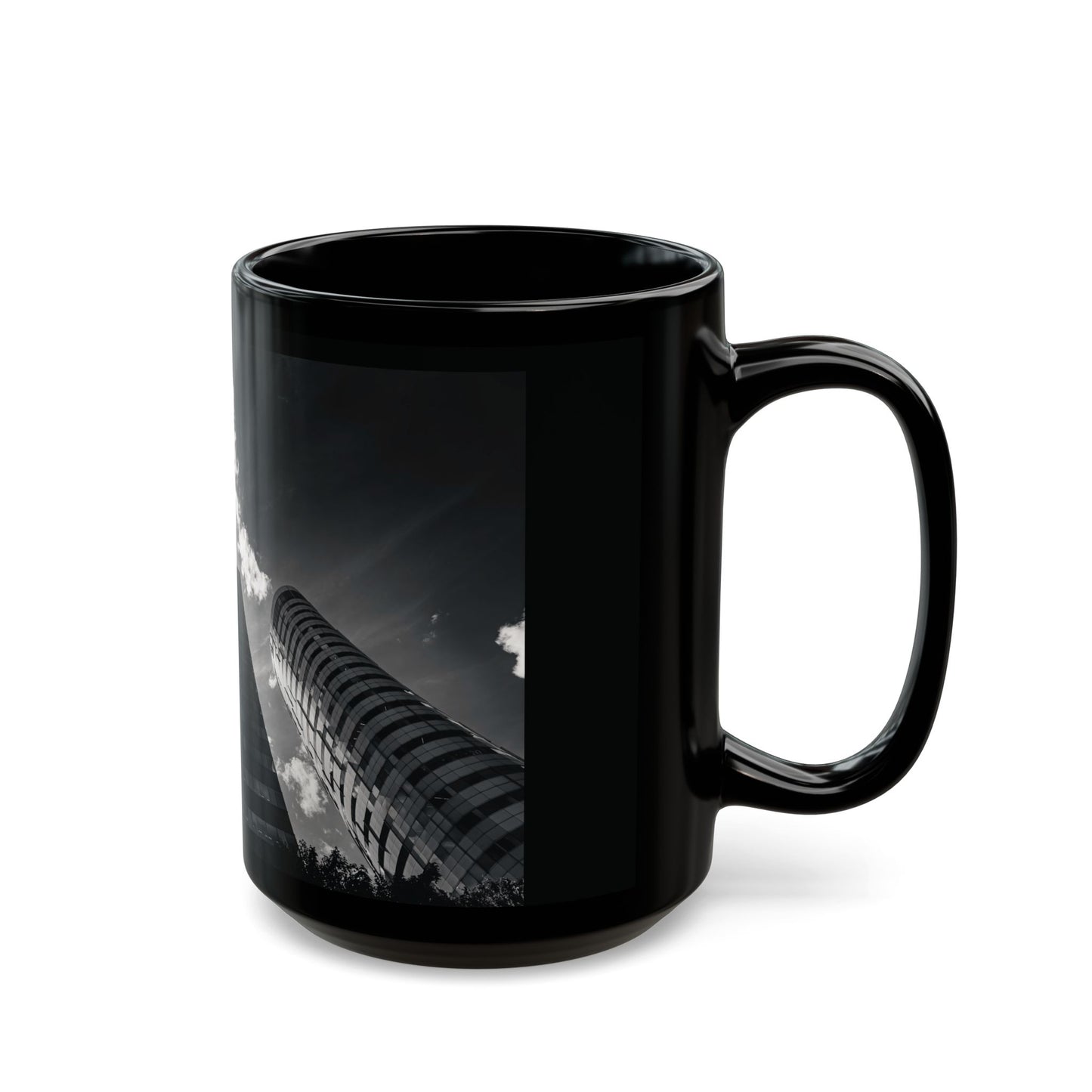 Concrete Spire Amsterdam Bijlmer Monochrome Ceramic Mug 11oz 15oz