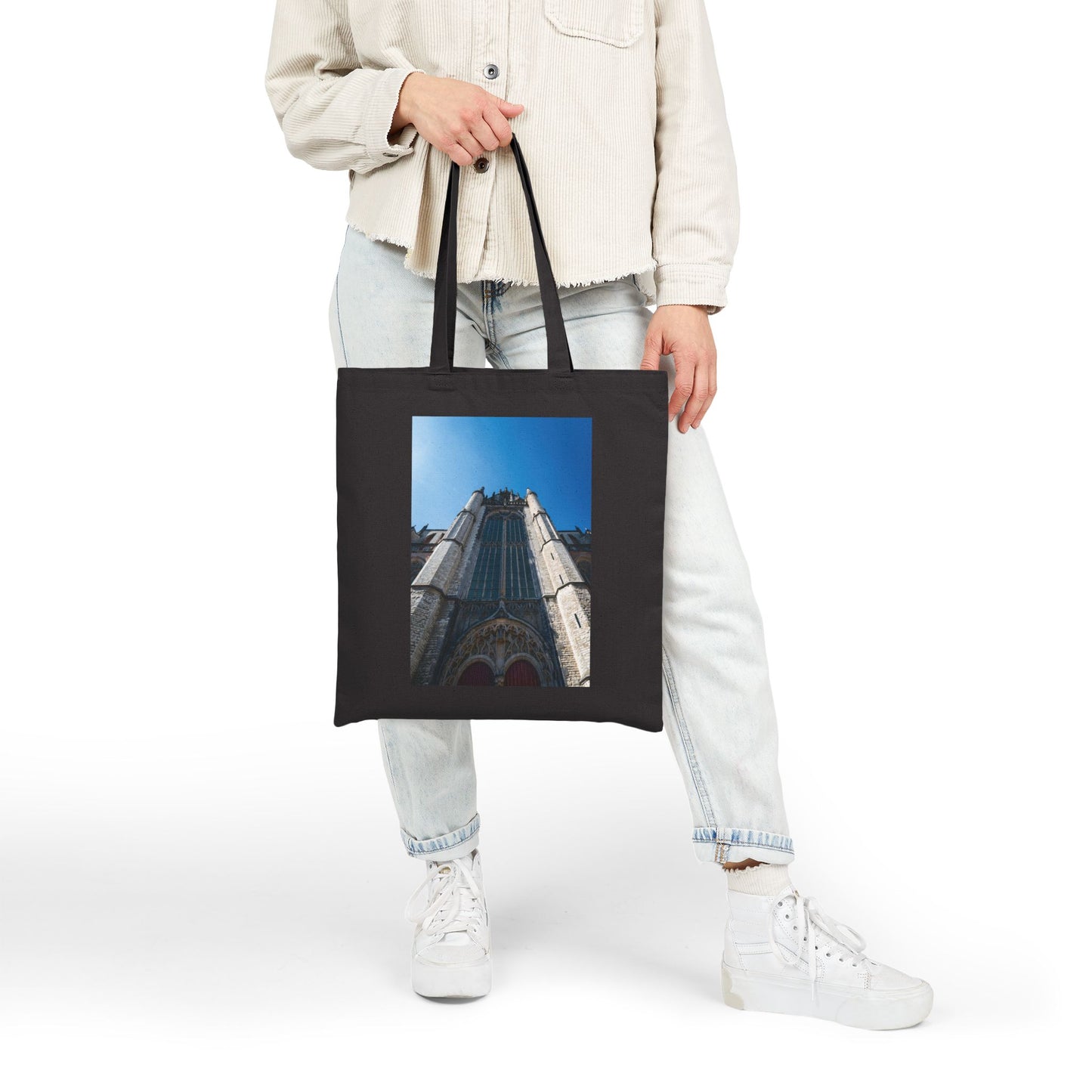 Gothic Vertigo Leiden Cotton Canvas Tote Bag with Artistic Photographic Print