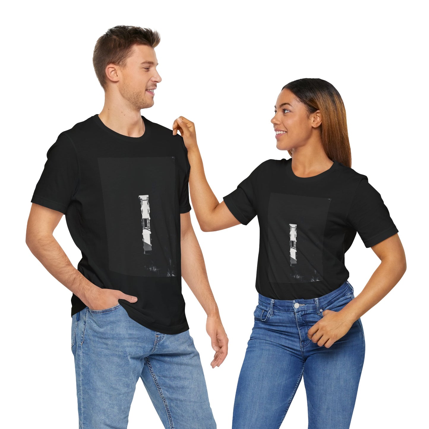 A Window in Time Burcht Leiden Moody Unisex Tee | The Monochrome Moods Collection