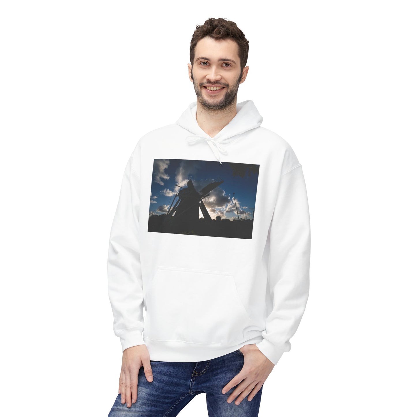 Dramatic Sky Leiden Windmill Fleece Hoodie