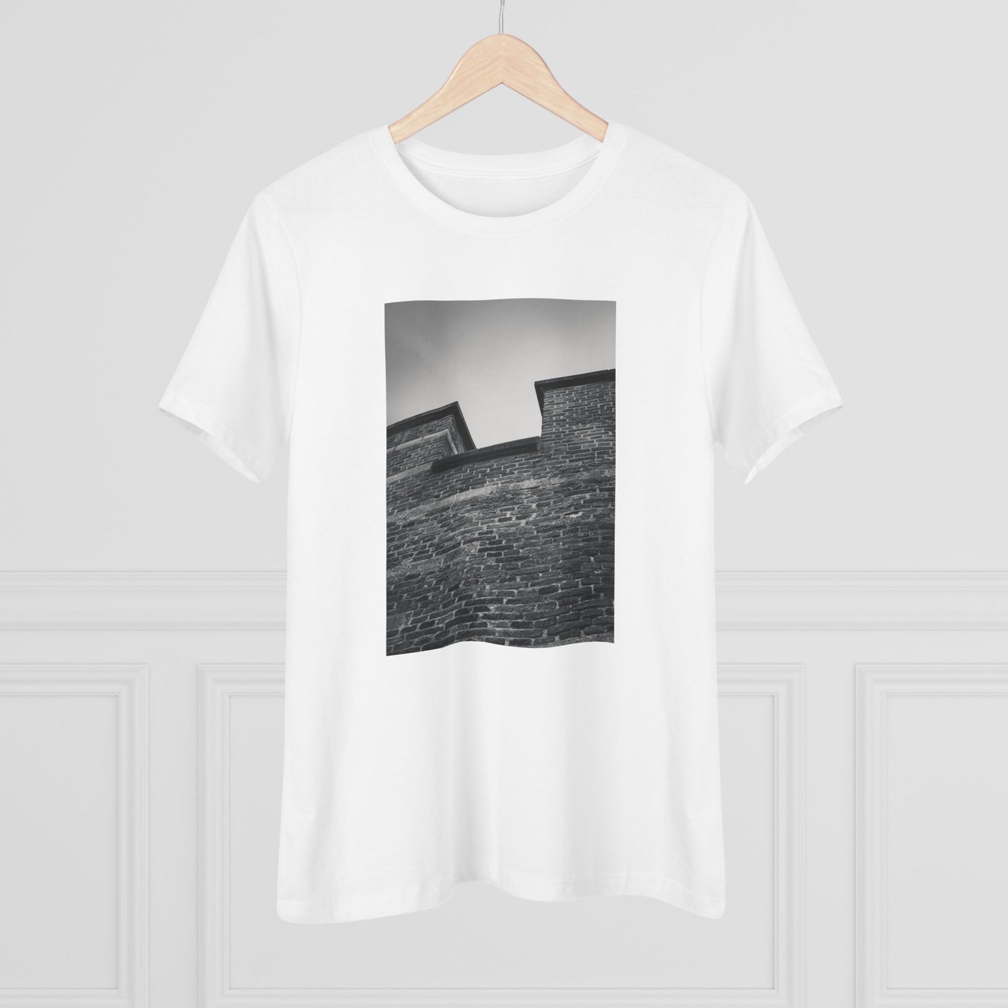 Abstract Angles Burcht Leiden Moody Woman's Tee | The Monochrome Moods Collection