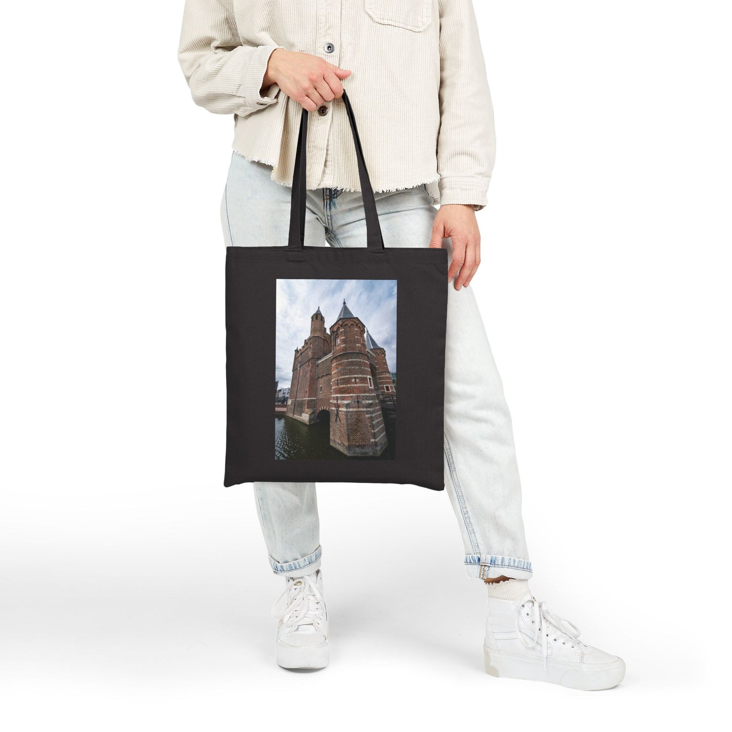 City Spire Haarlem Cotton Canvas Tote Bag with Artistic Photographic Print