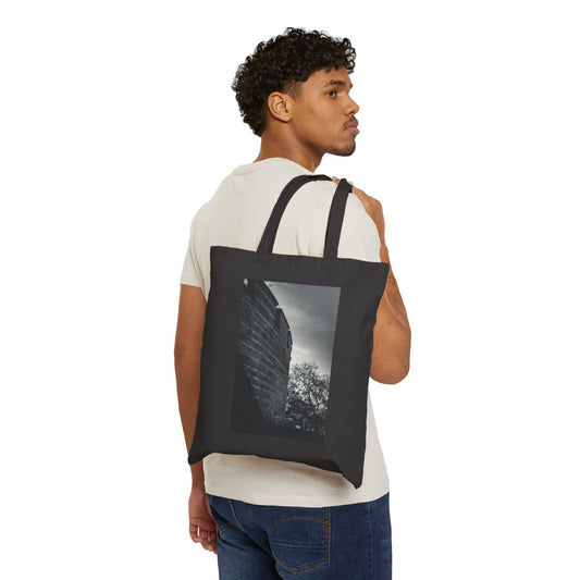 Citadel Angle Leiden Monochrome Cotton Canvas Tote Bag with Artistic Photographic Print