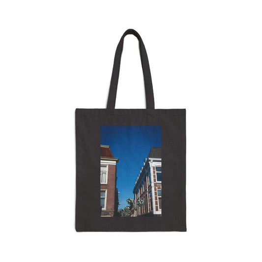 Leiden Skyward Cotton Canvas Tote Bag with Artistic Photographic Print