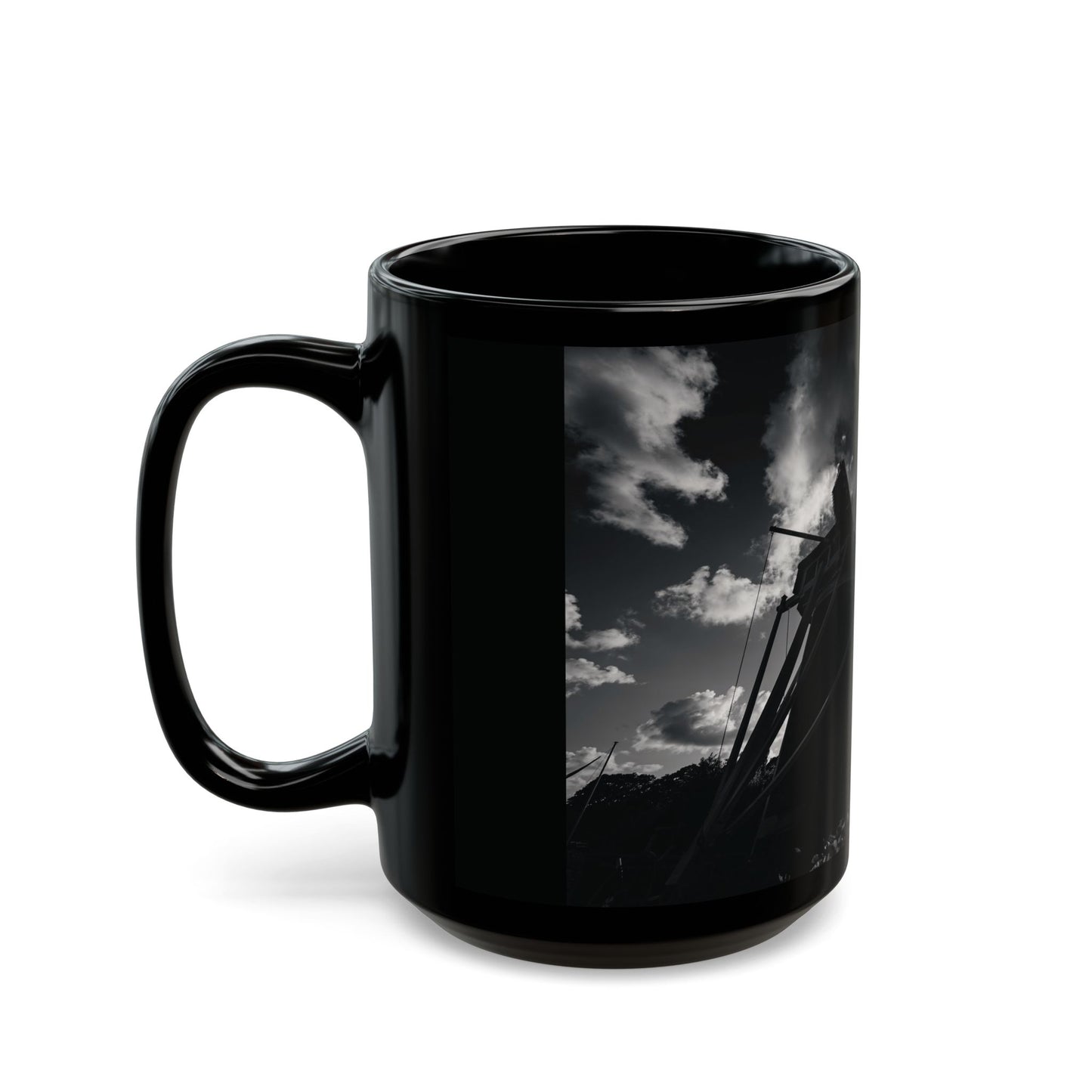Monochrome Sky Leiden Windmill Ceramic Mug 11oz 15oz