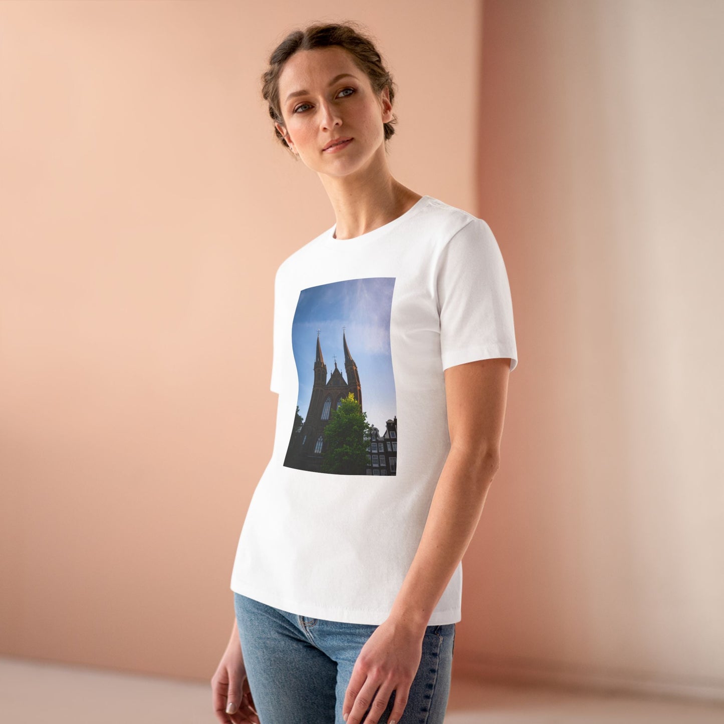 Sunset Silhouette Moody Amsterdam Woman's Tee | The Atmospheric Collection