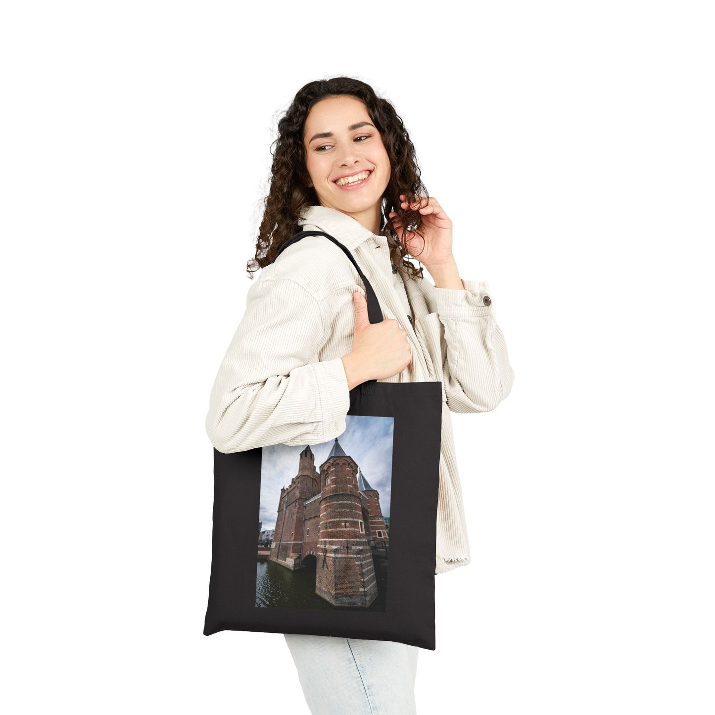 City Spire Haarlem Cotton Canvas Tote Bag with Artistic Photographic Print