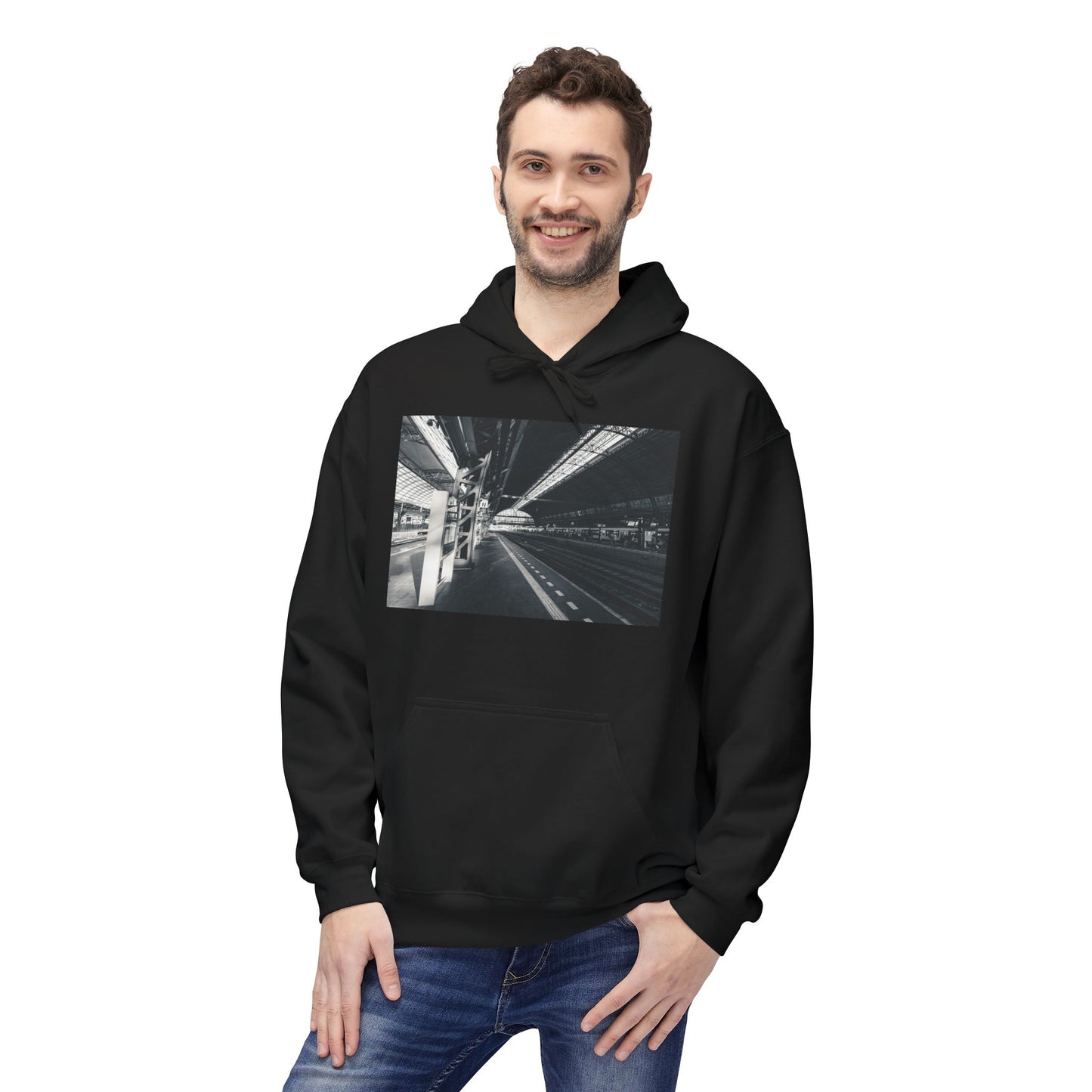 Amsterdam Central | Architectural Form Monochrome Fleece Hoodie