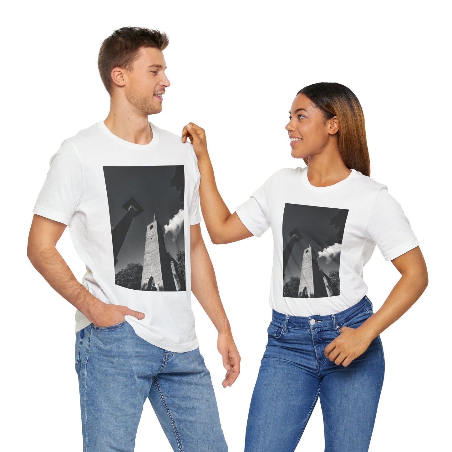 Lammenschans Steeple Monochrome Unisex Tee | The Monochrome Moods Collection