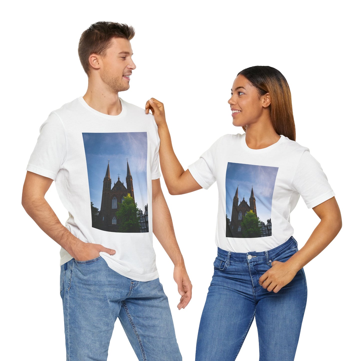 Sunset Silhouette Amsterdam Moody Unisex Tee | The Atmospheric Collection