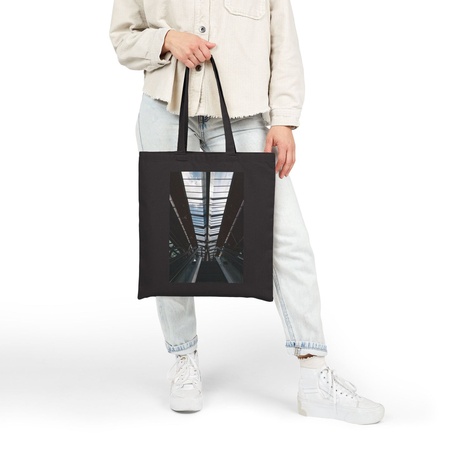 Azure Apex Amsterdam Bijlmer Cotton Canvas Tote Bag with Artistic Photographic Print