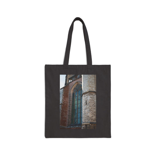 Sacred Geometry Leiden Cotton Canvas Tote Bag with Artistic Photographic Print