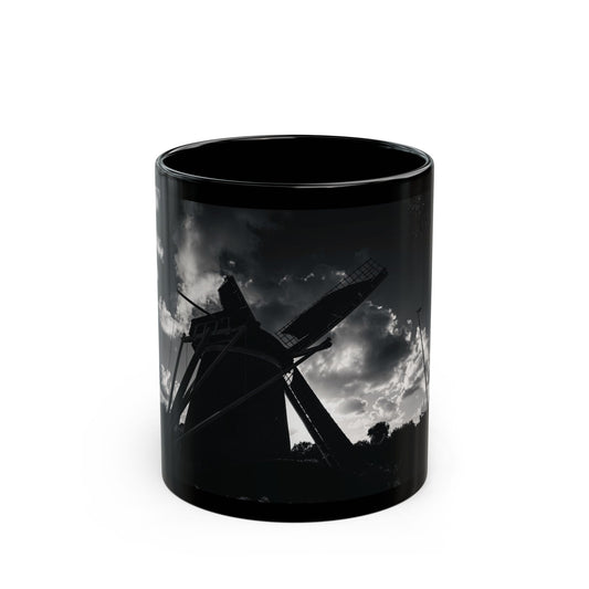 Monochrome Sky Leiden Windmill Ceramic Mug 11oz 15oz