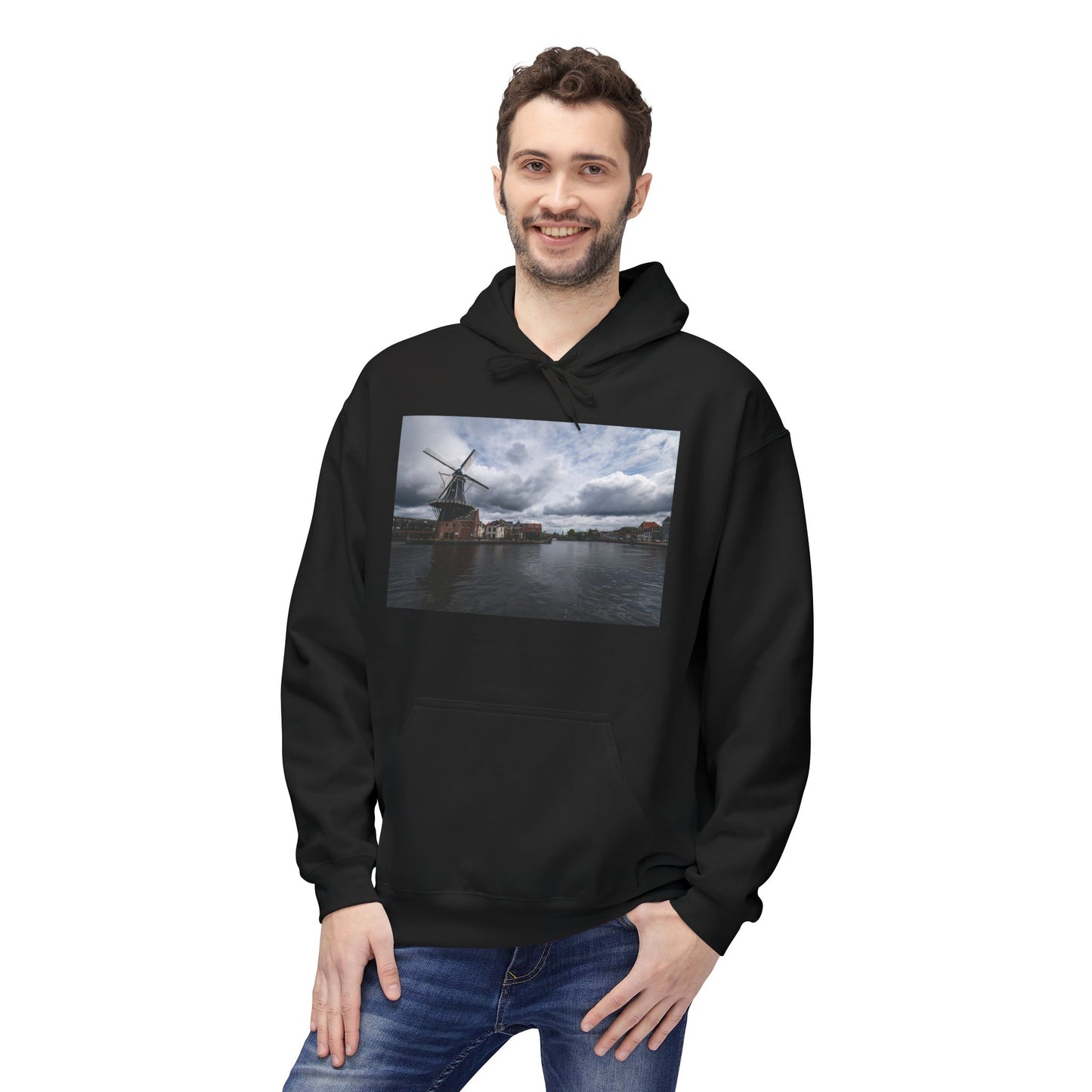 The Haarlem Windmill Atmospheric Fleece Hoodie