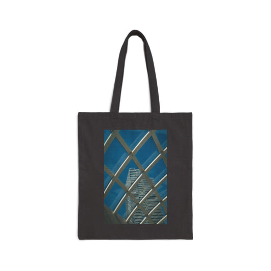 Azure Ascent The Hague Cotton Canvas Tote Bag with Artistic Photographic Print