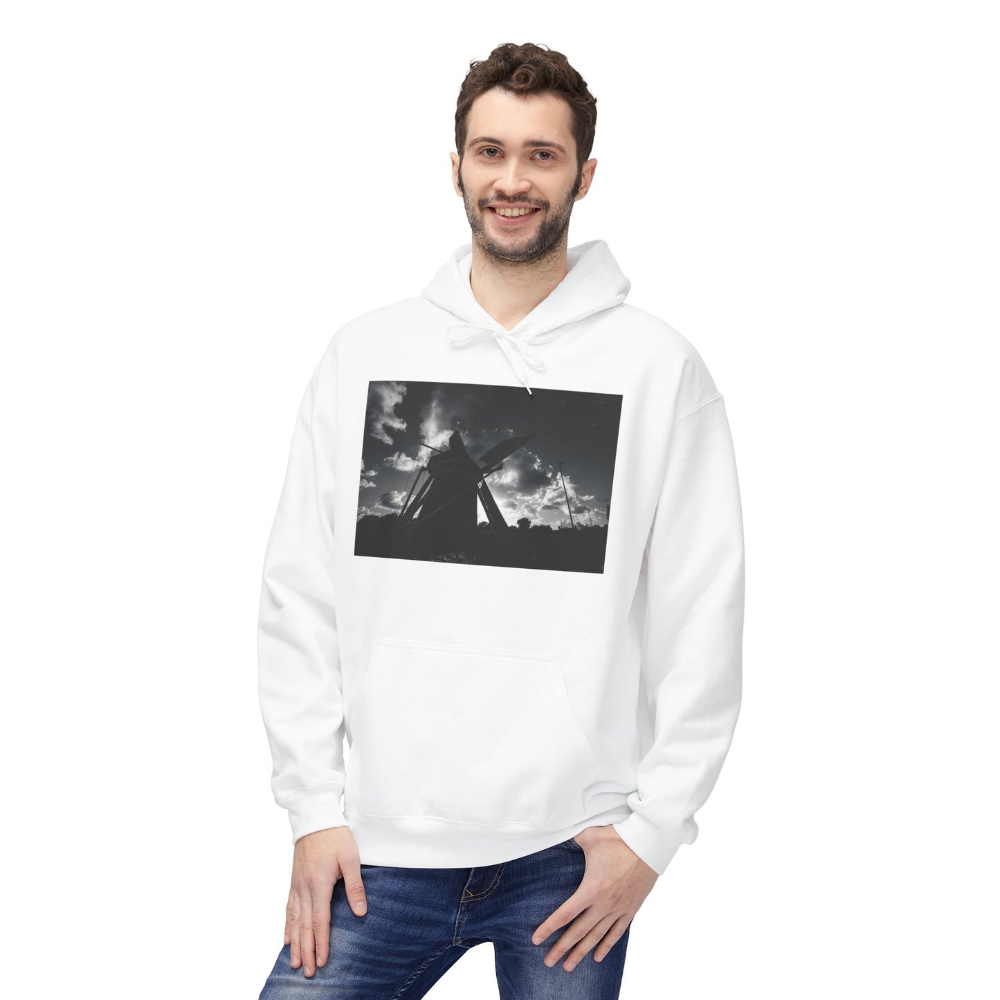Monochrome Sky Leiden Windmill Fleece Hoodie