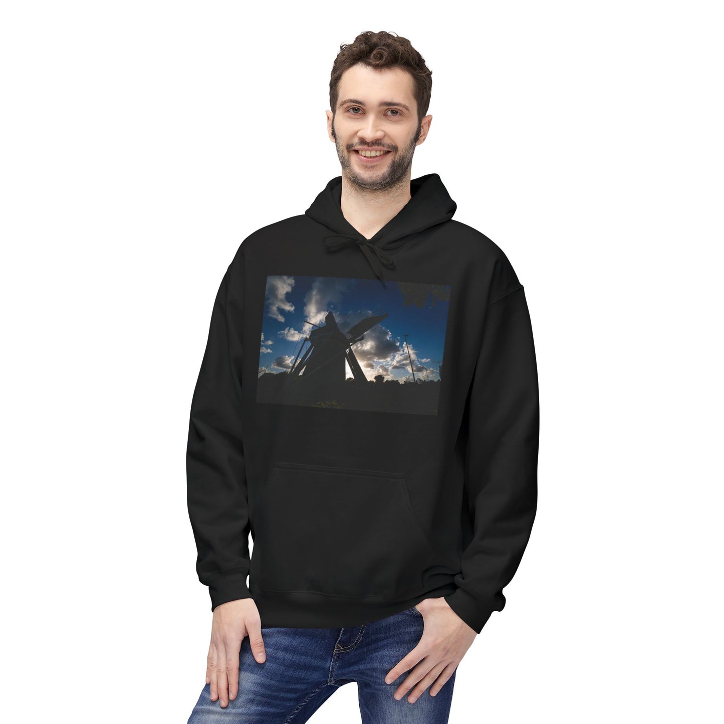 Dramatic Sky Leiden Windmill Fleece Hoodie