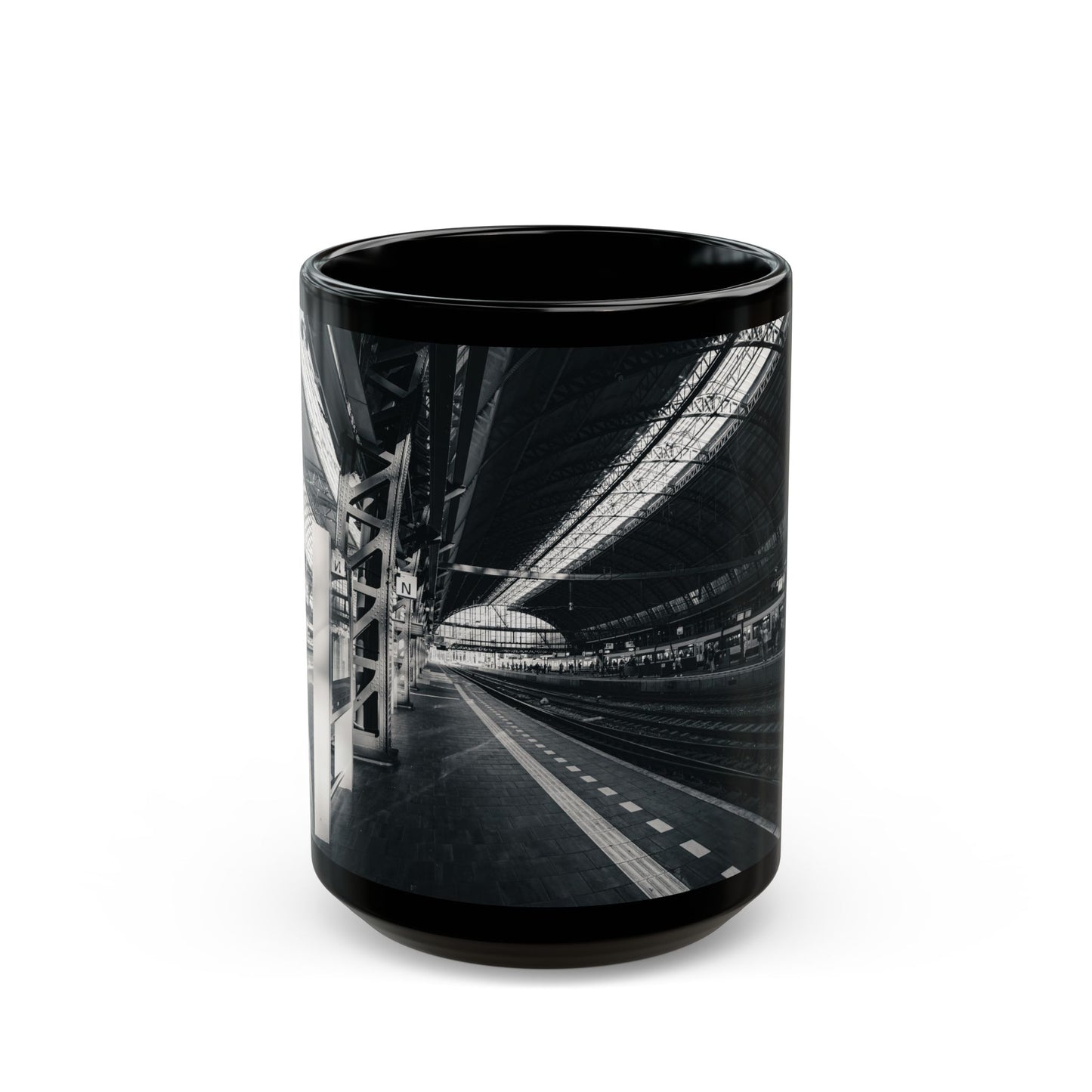 Amsterdam Central | Architectural Form Monochrome Ceramic Mug 11oz 15oz