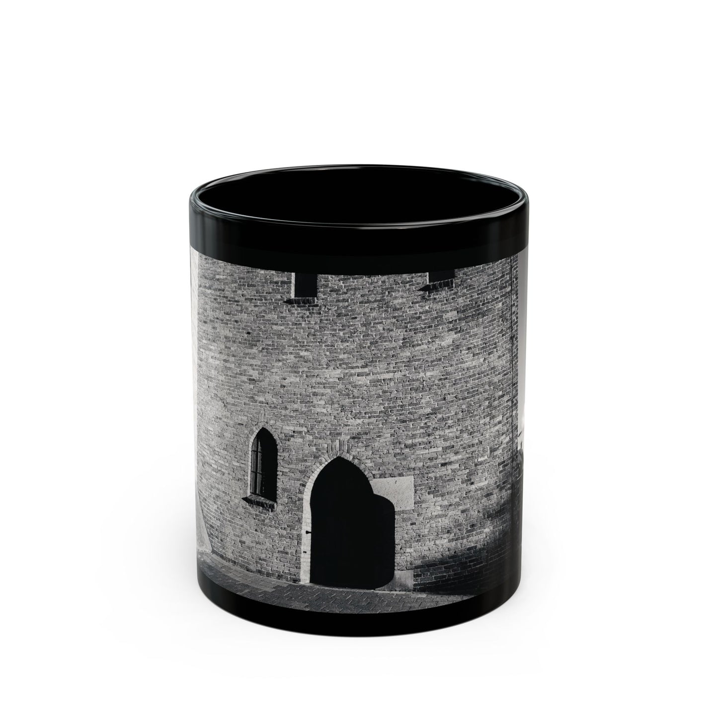 Monochrome Ancient Leiden Wall Ceramic Mug 11oz 15oz