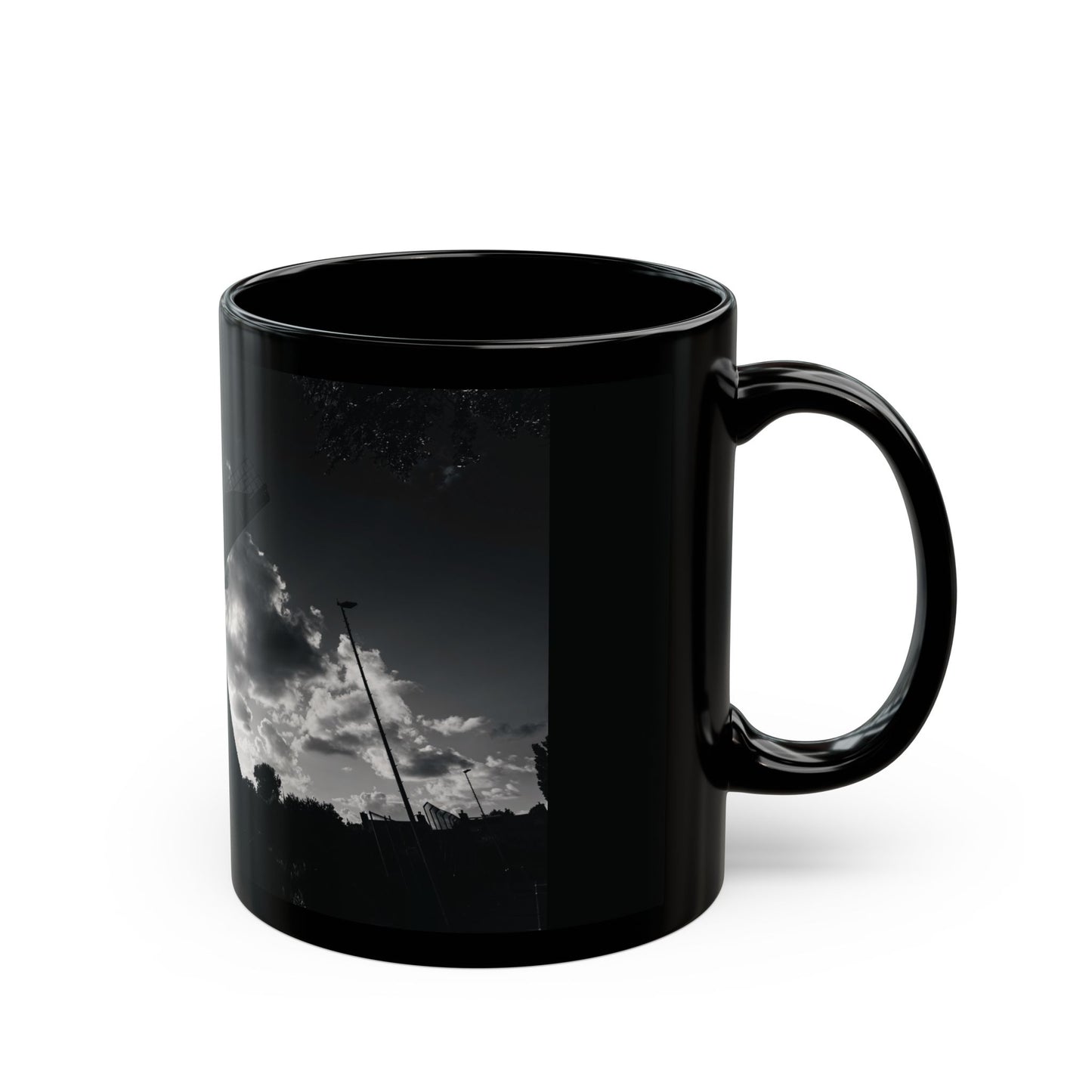 Monochrome Sky Leiden Windmill Ceramic Mug 11oz 15oz