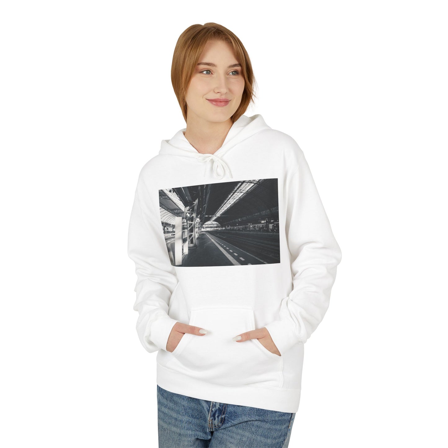 Amsterdam Central | Architectural Form Monochrome Fleece Hoodie