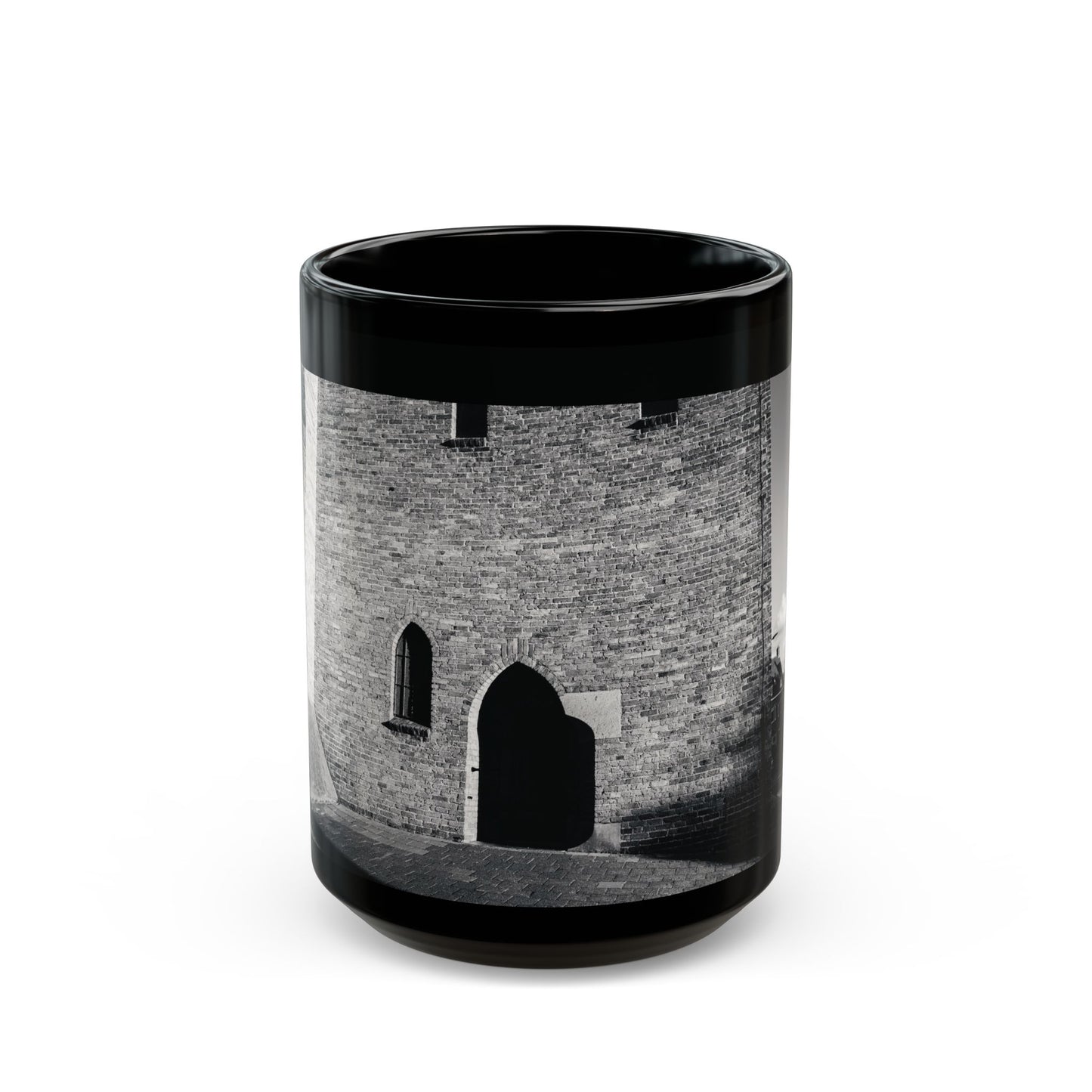 Monochrome Ancient Leiden Wall Ceramic Mug 11oz 15oz