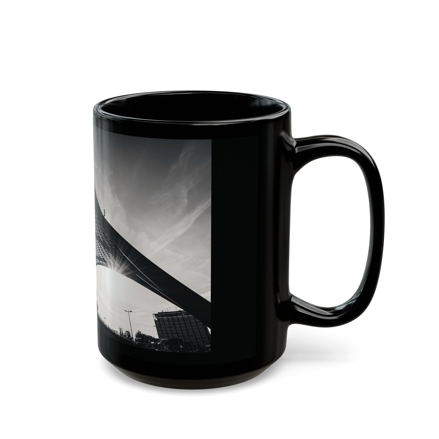 Amsterdam | Architectural Wave Monochrome Ceramic Mug 11oz 15oz