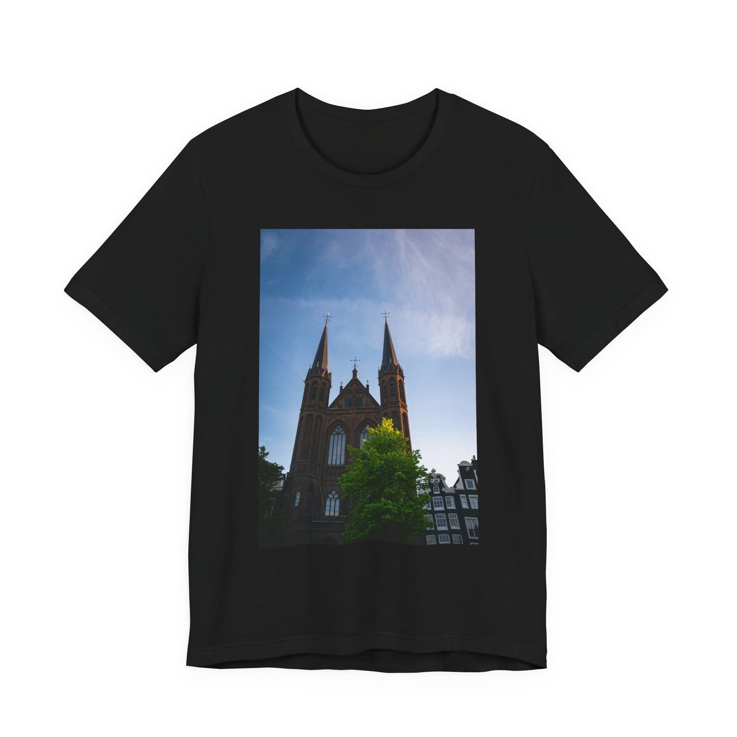 Sunset Silhouette Amsterdam Moody Unisex Tee | The Atmospheric Collection