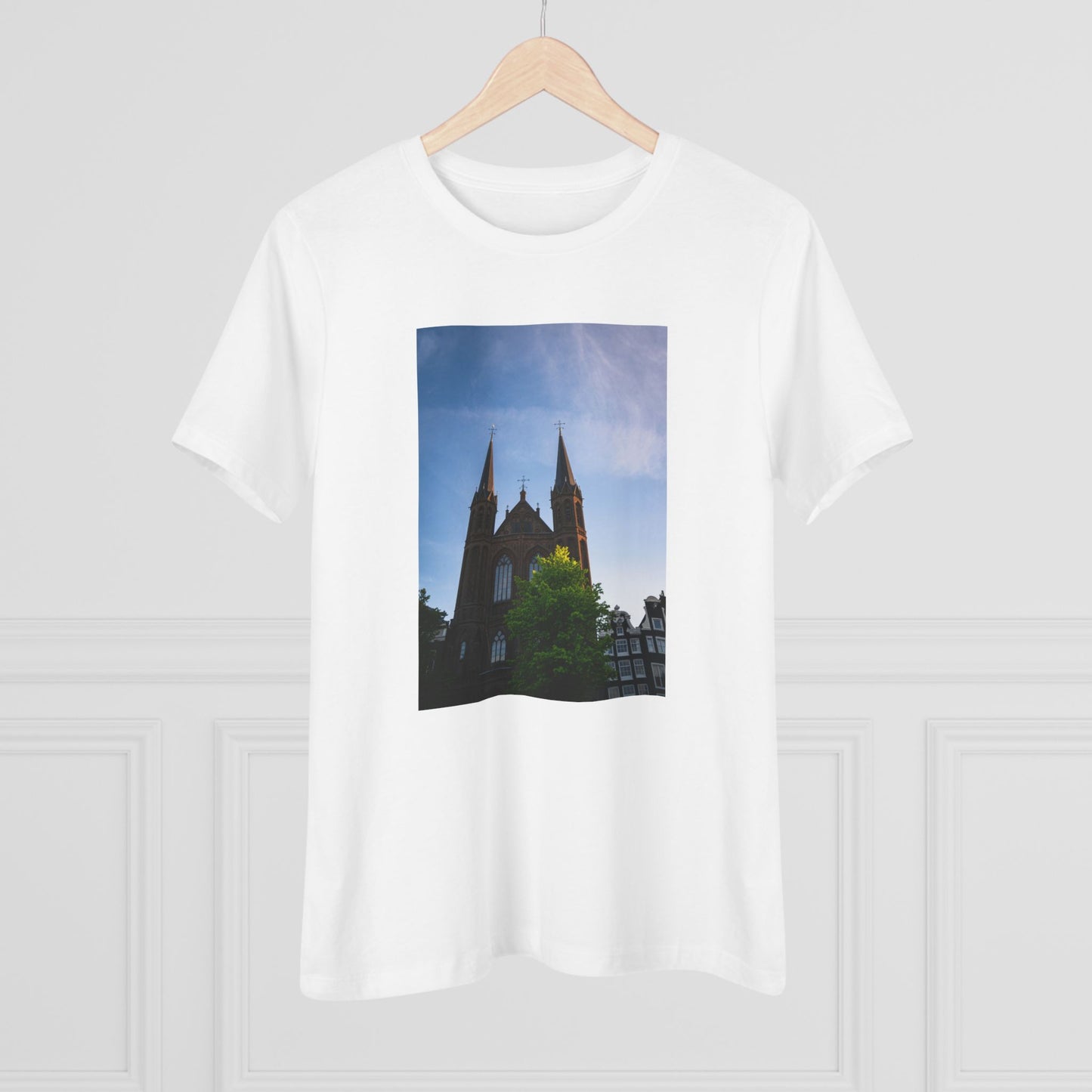 Sunset Silhouette Moody Amsterdam Woman's Tee | The Atmospheric Collection