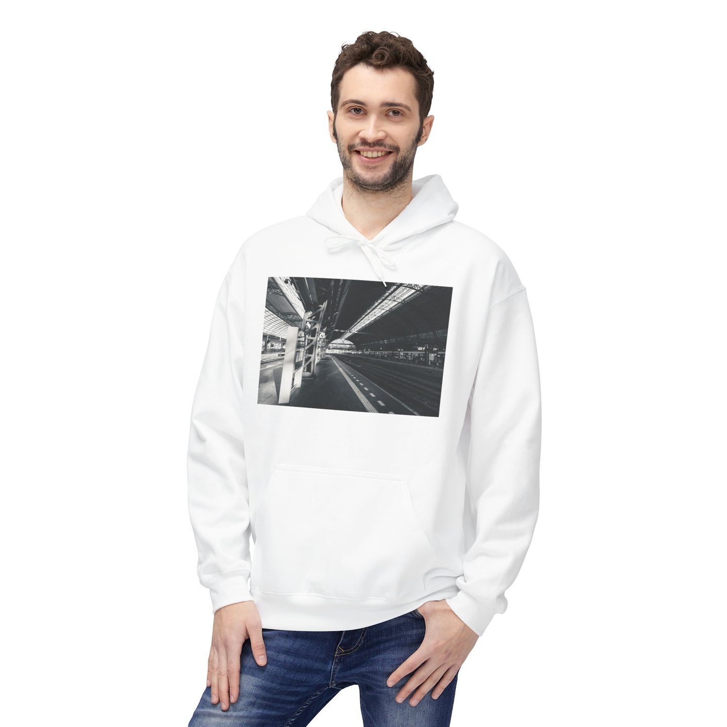 Amsterdam Central | Architectural Form Monochrome Fleece Hoodie