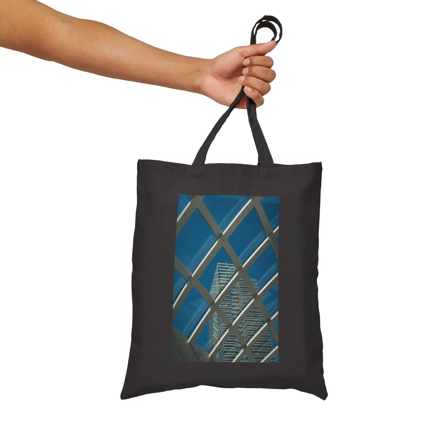 Azure Ascent The Hague Cotton Canvas Tote Bag with Artistic Photographic Print