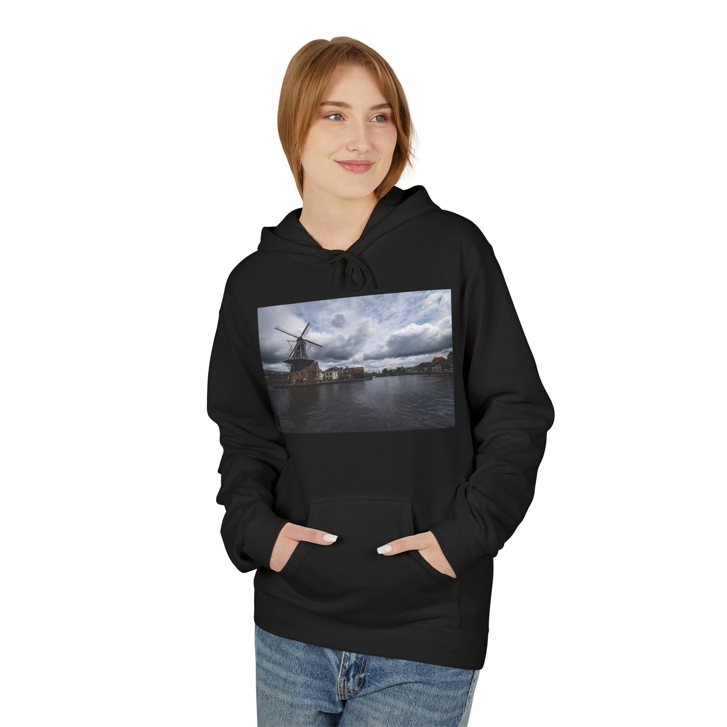 The Haarlem Windmill Atmospheric Fleece Hoodie