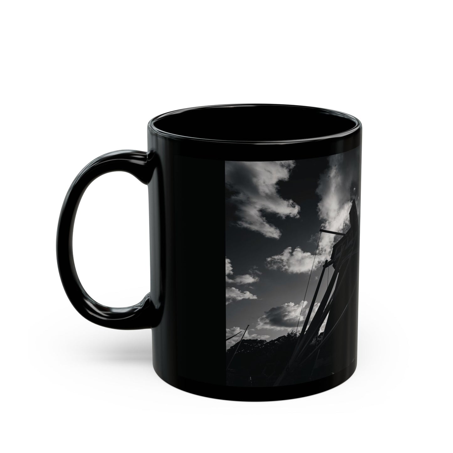 Monochrome Sky Leiden Windmill Ceramic Mug 11oz 15oz