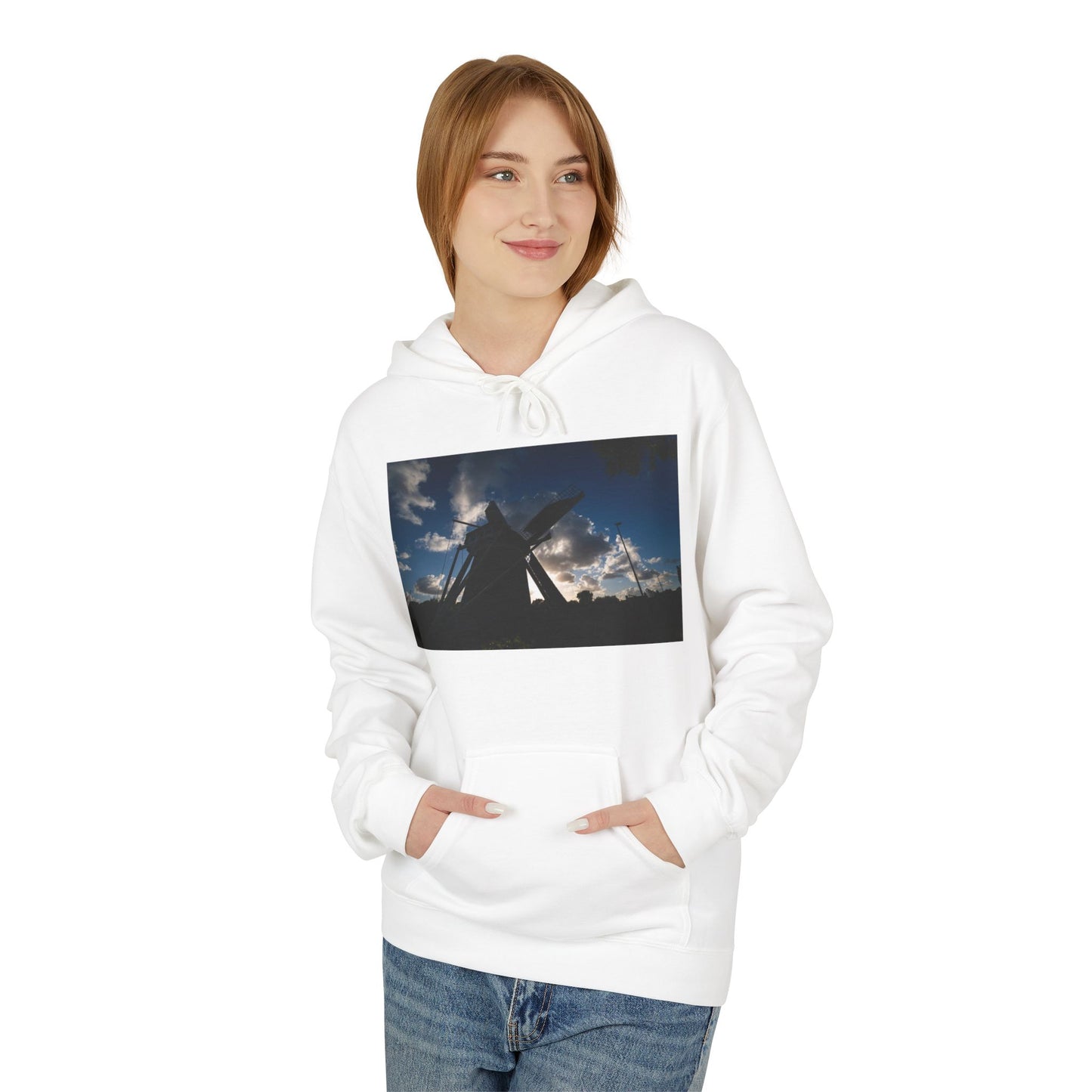 Dramatic Sky Leiden Windmill Fleece Hoodie