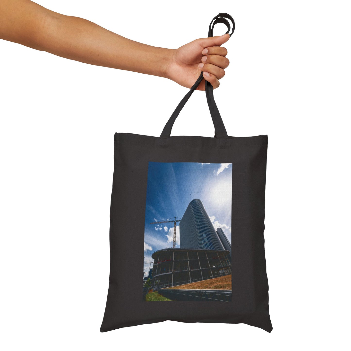 Urban Construction Amsterdam Bijlmer Cotton Canvas Tote Bag with Artistic Photographic Print