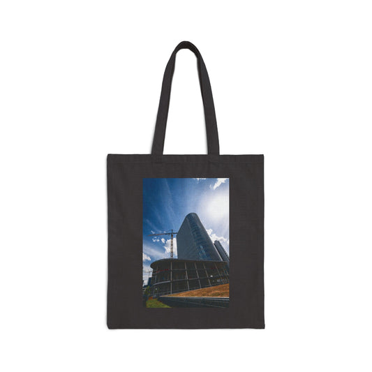 Urban Construction Amsterdam Bijlmer Cotton Canvas Tote Bag with Artistic Photographic Print