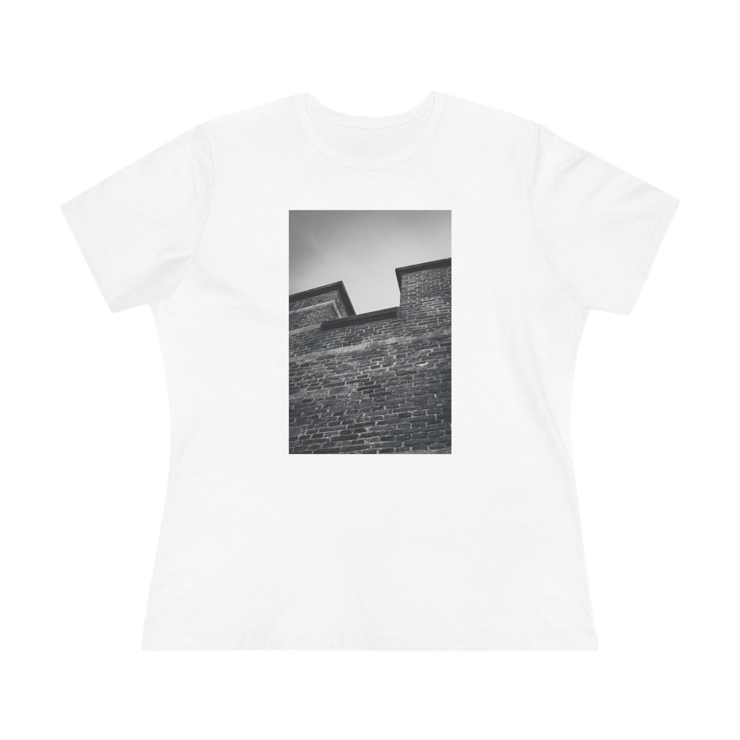 Abstract Angles Burcht Leiden Moody Woman's Tee | The Monochrome Moods Collection