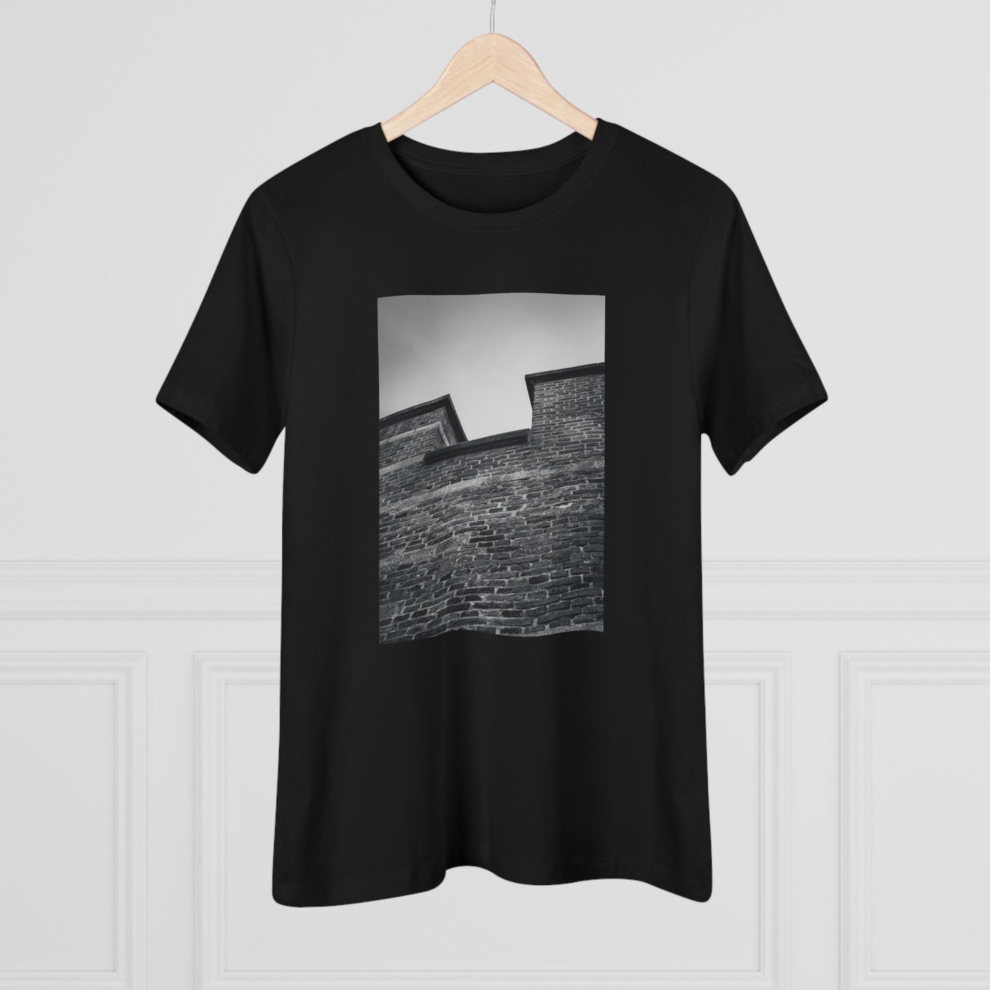Abstract Angles Burcht Leiden Moody Woman's Tee | The Monochrome Moods Collection