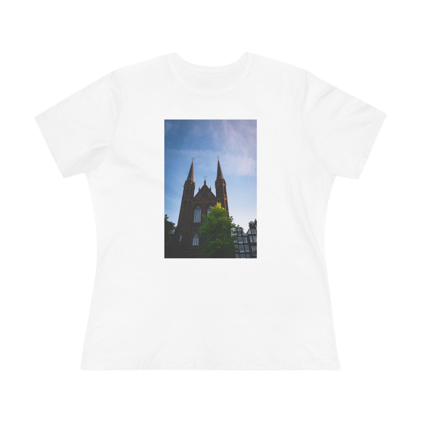 Sunset Silhouette Moody Amsterdam Woman's Tee | The Atmospheric Collection