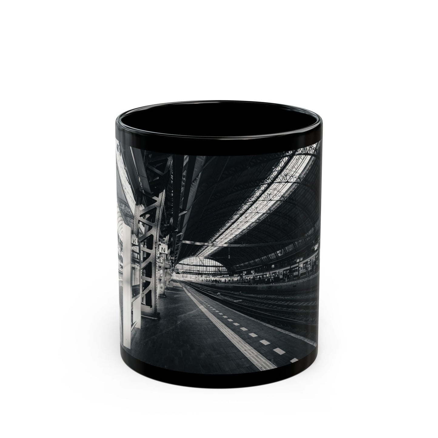 Amsterdam Central | Architectural Form Monochrome Ceramic Mug 11oz 15oz