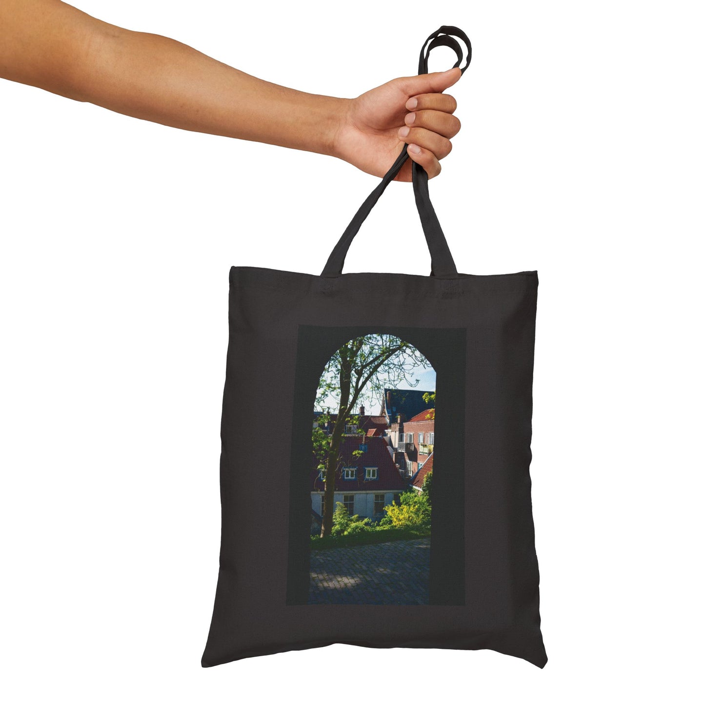 The Archway Burcht Leiden Cotton Canvas Tote Bag with Artistic Photographic Print